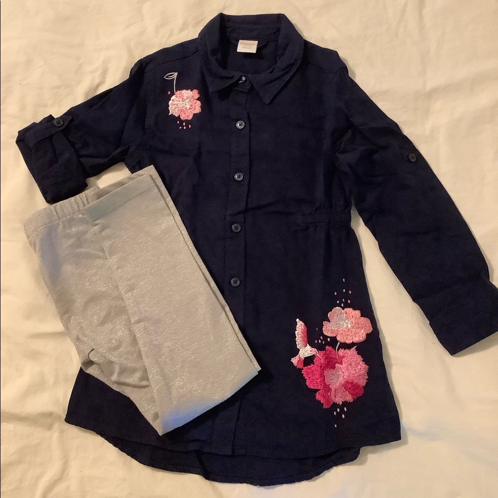Shirt Dress + leggings for girls